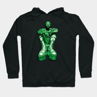 Marvin's Platform Boots- Green Monochrome Hoodie